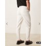 ASOS DESIGN smart tapered fit trousers in white