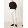 ASOS DESIGN smart tapered fit trousers in white