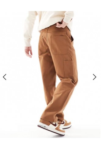 ASOS DESIGN baggy carpenter trouser in tan