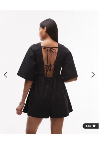 Topshop deep v playsuit in...