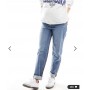 ASOS DESIGN Maternity high rise relaxed mom jeans in mid blue