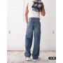COLLUSION X011 carpenter jeans in dark wash blue - MBLUE