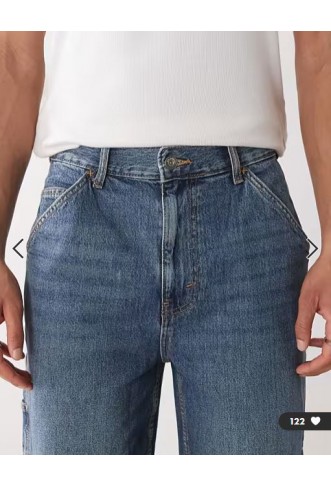 COLLUSION X011 carpenter jeans in dark wash blue - MBLUE