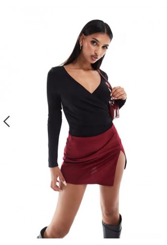 ASOS DESIGN wrap long...