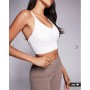 4505 Fuller bust Icon active medium support sports bra with removable padding and adjustable straps in white