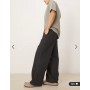 ASOS DESIGN loose chinos in black