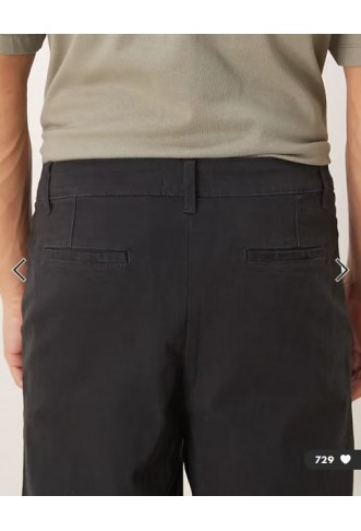 ASOS DESIGN loose chinos in black