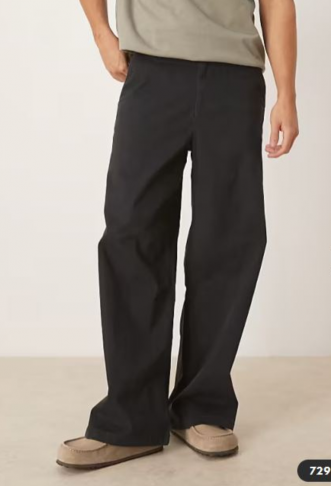 ASOS DESIGN loose chinos in...