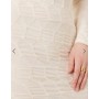 Vila long sleeve high neck textured maxi dress in birch cream