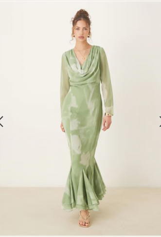 ASOS DESIGN cowl neck maxi...