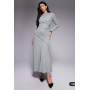ASOS DESIGN long sleeve drape detail maxi dress in grey