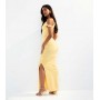 New Look Light Yellow Twist Shoulder Maxi Dress