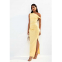 New Look Light Yellow Twist Shoulder Maxi Dress