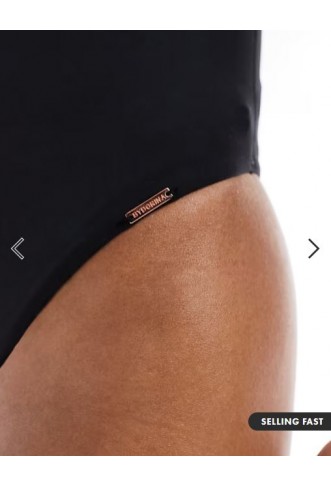 Dorina brushed micro bodysuit in black