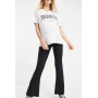 ASOS DESIGN Maternity over the bump kick flare trousers in black