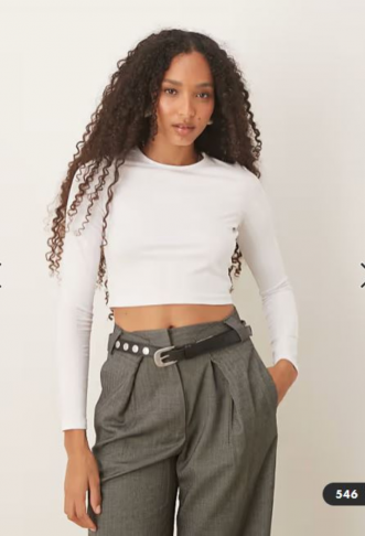 ASOS DESIGN fitted crop...