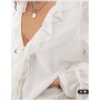 Monki ruffle mini dress in white