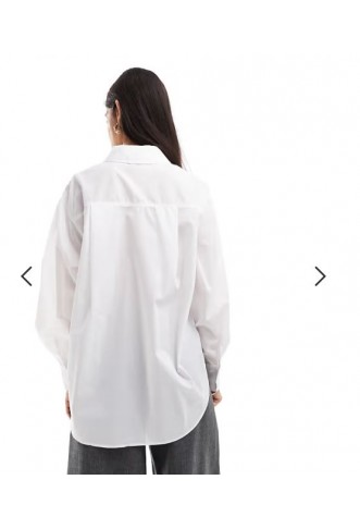 ASOS DESIGN oversized shirt in white