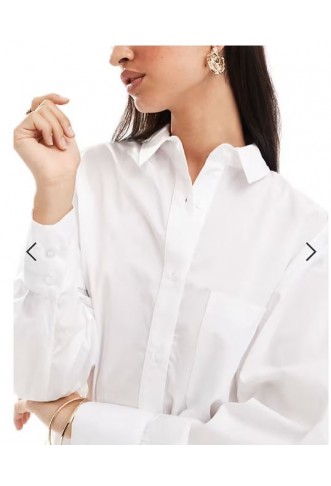 ASOS DESIGN oversized shirt in white