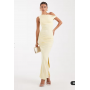 New Look fallen shoulder maxi dress in yellow