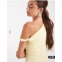 New Look fallen shoulder maxi dress in yellow