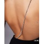 ASOS DESIGN diamante trimmed back draped maxi dress in black