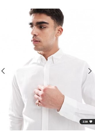 JJ Rebel long sleeve shirt in white