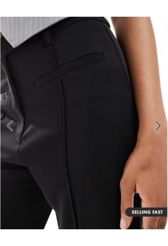 ASOS DESIGN Tall tailored slinky skinny flare trousers in black