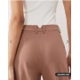ASOS DESIGN Tall tailored slim straight trousers in mocha