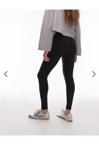 ARKET supersoft stretch leggings with deep waistband in black