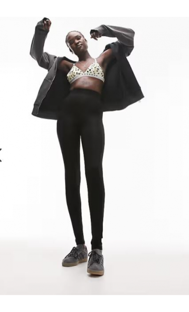 Topshop Tall high waisted legging in black