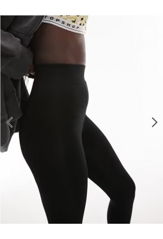 Topshop Tall high waisted legging in black