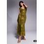 ASOS DESIGN ruffle cami strap maxi dress in olive green