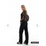 ASOS DESIGN Petite tailored slim straight trousers in black