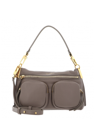 COCCINELLE Hyle Handbag Grained Leather Warm Taupe