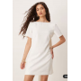 YAS bow back statement mini dress in white