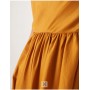 Women’s ASOS DESIGN satin drop waist midi dress with full skirt in ochre