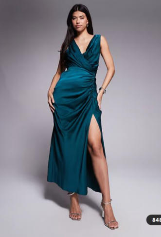 ASOS DESIGN satin drape...