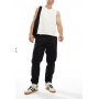 Pull&Bear basic cargo trouser in black