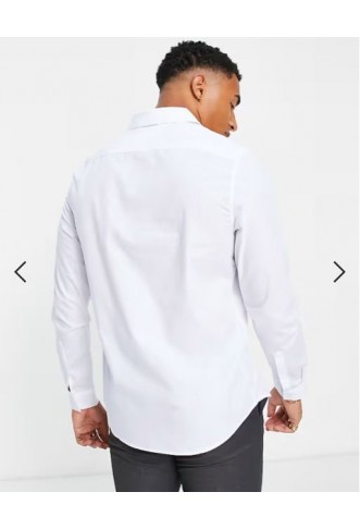 ASOS DESIGN regular fit shirt in white