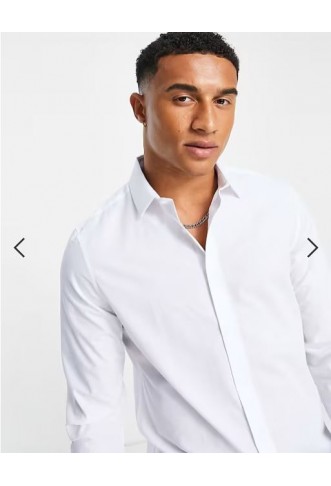 ASOS DESIGN regular fit shirt in white