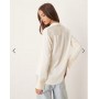 Mango satin shirt in cream
