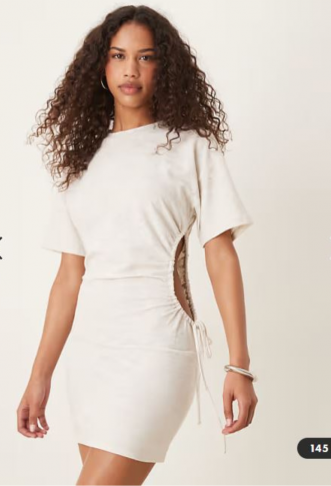 ASOS DESIGN linen look cut...