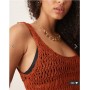 ASOS DESIGN knitted beach crop top in rust