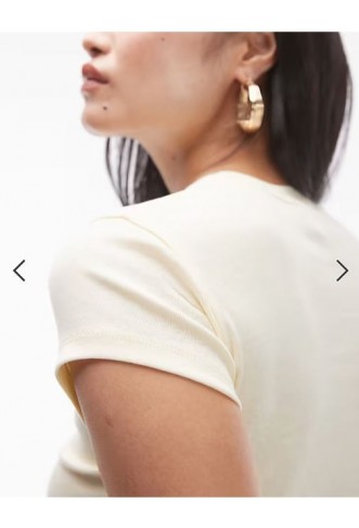 Topshop everyday tee in buttermilk