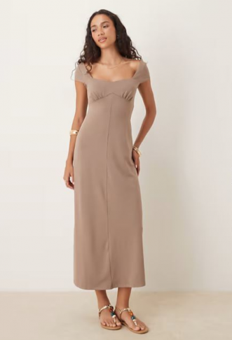 ASOS DESIGN cap sleeve midi...