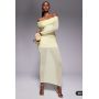 Missyempire mesh insert bardot maxi dress in yellow