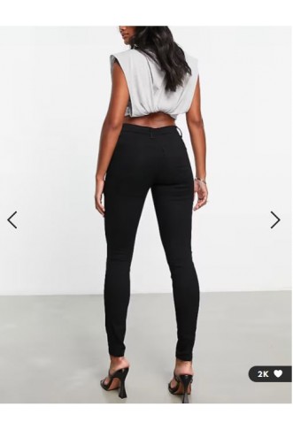 ASOS DESIGN skinny jeans in clean black