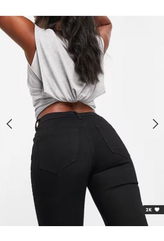 ASOS DESIGN skinny jeans in clean black