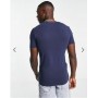 ASOS Design 2 pack muscle fit t-shirt in navy and cream